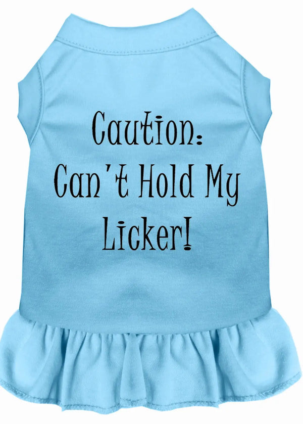 Can't Hold My Licker Screen Print Dress Baby Blue Sm Default Title
