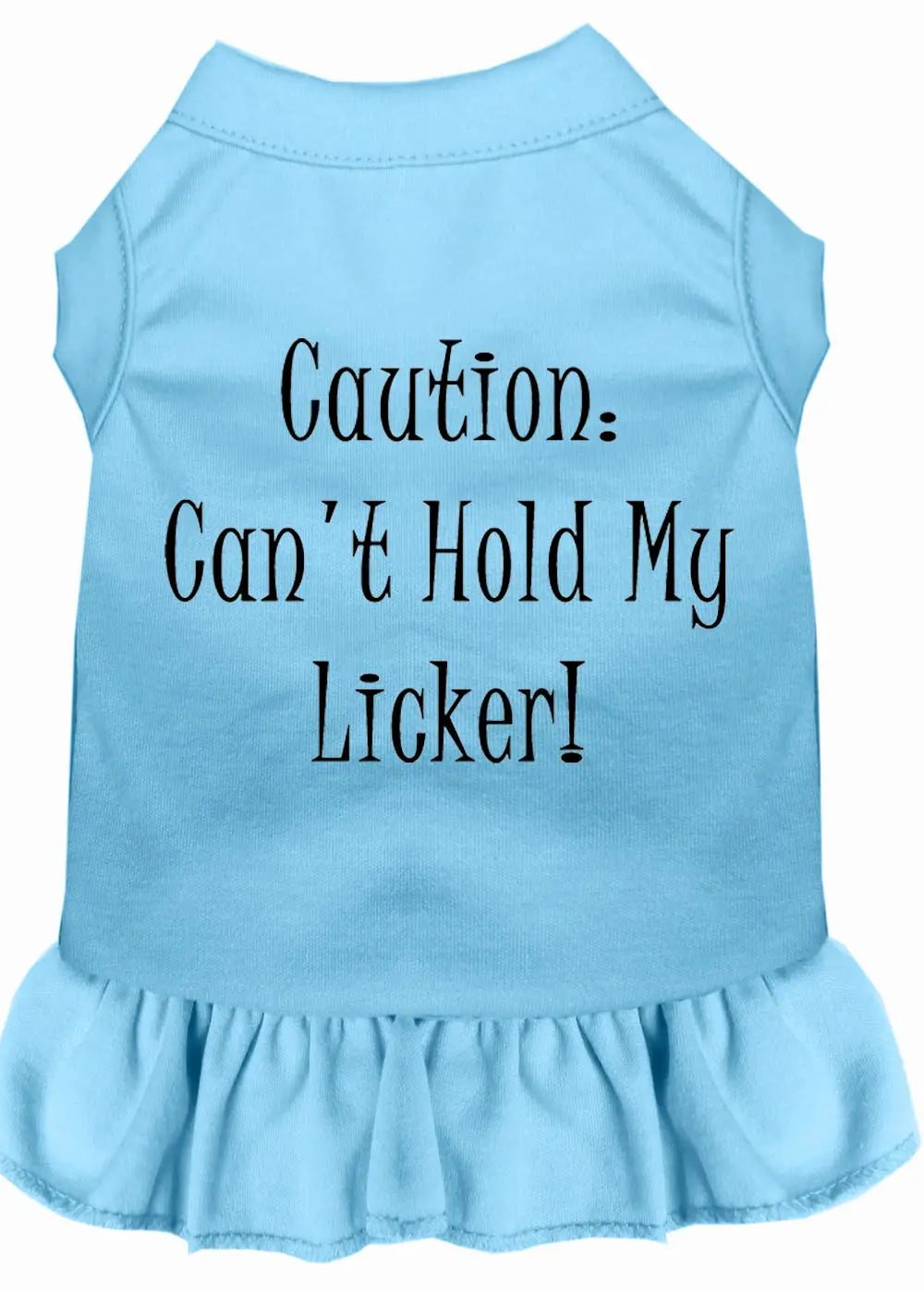 Can't Hold My Licker Screen Print Dress Baby Blue Xs Default Title