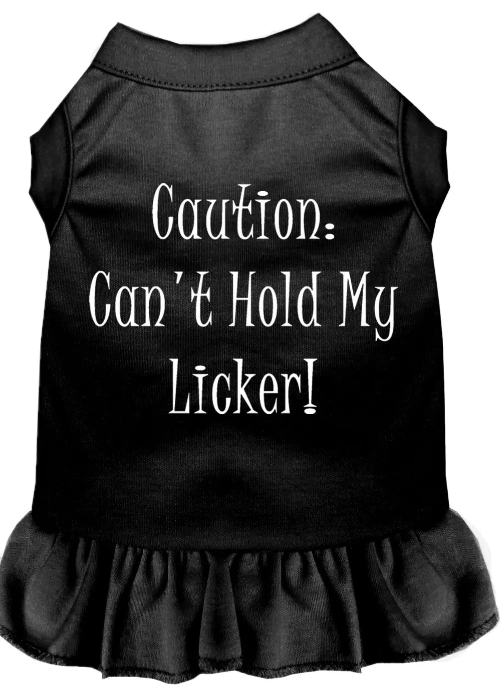 Can't Hold My Licker Screen Print Dress Black 4x (22) Default Title