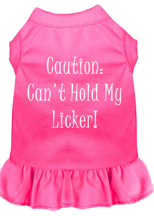 Can't Hold My Licker Screen Print Dress Bright Pink Xxl Default Title