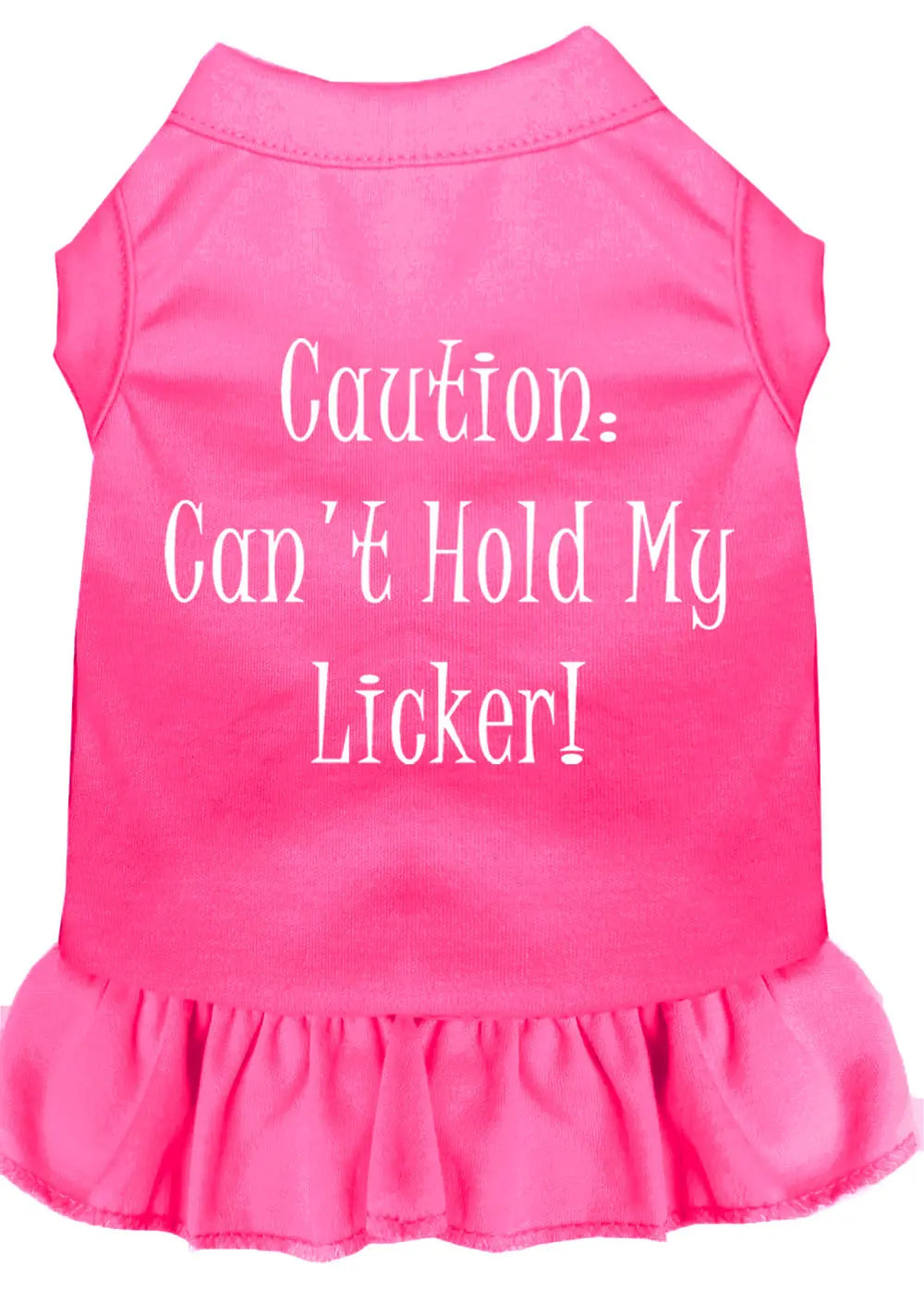 Can't Hold My Licker Screen Print Dress Bright Pink Xxxl Default Title