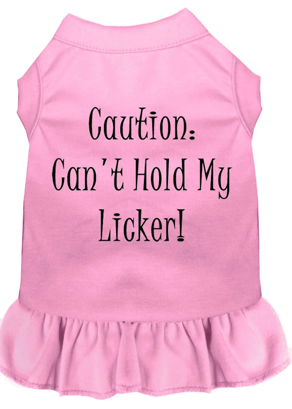 Can't Hold My Licker Screen Print Dress Light Pink Xxl Default Title