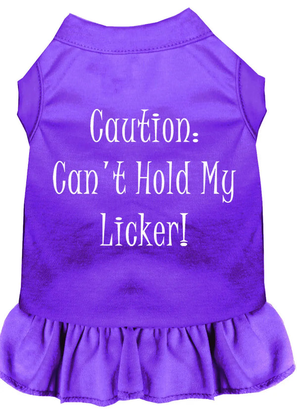 Can't Hold My Licker Screen Print Dress Purple Xxxl Default Title