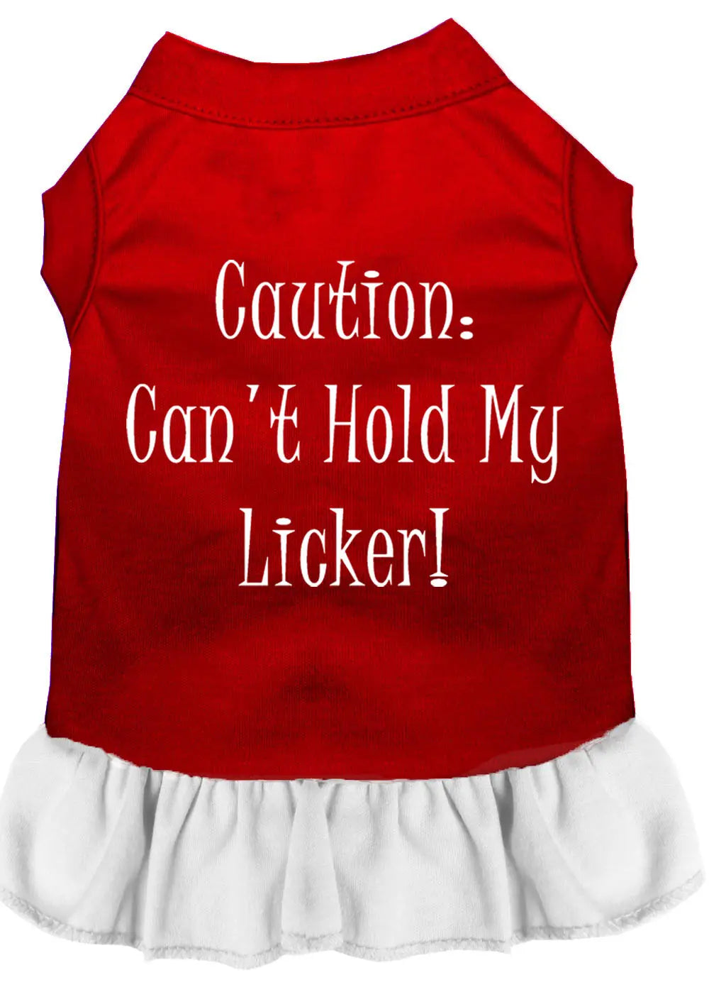 Can't Hold My Licker Screen Print Dress Red With White Xl Default Title