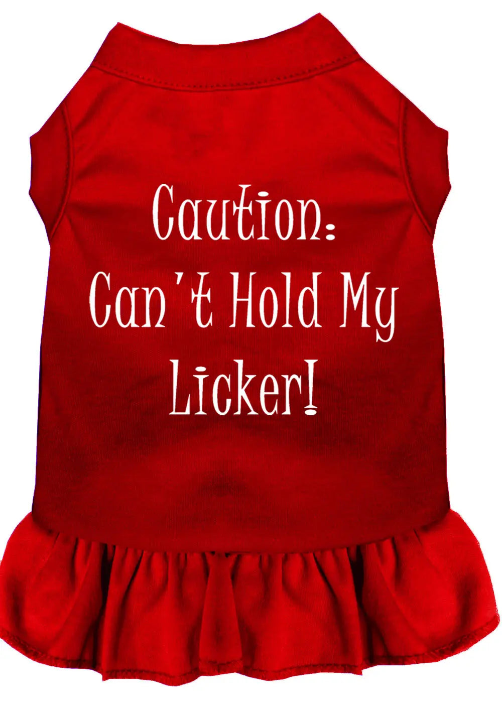 Can't Hold My Licker Screen Print Dress Red Xxl Default Title