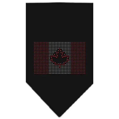 Canadian Flag Rhinestone Bandana Black Small Default Title