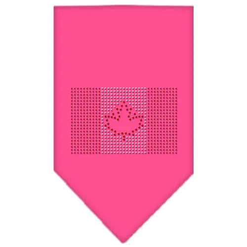 Canadian Flag Rhinestone Bandana Bright Pink Large Default Title