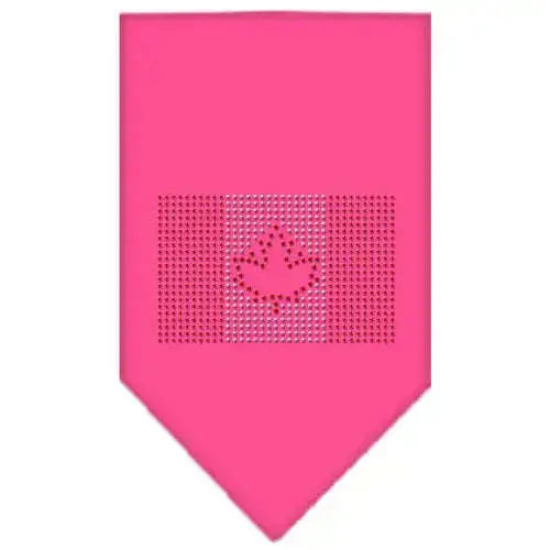 Canadian-Flag-Rhinestone-Bandana-Bright-Pink-Small-GreatEagleInc-319063674