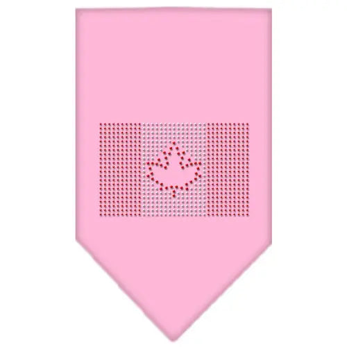 Canadian Flag Rhinestone Bandana Light Pink Small Default Title