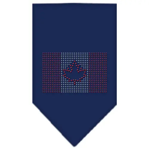 Canadian Flag Rhinestone Bandana Navy Blue Large Default Title