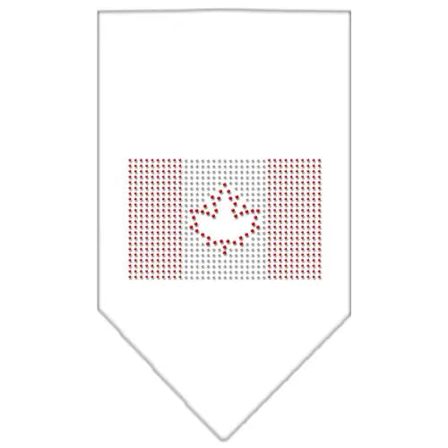 Canadian Flag Rhinestone Bandana White Large Default Title
