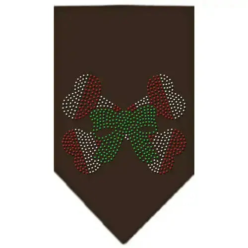 Candy-Cane-Crossbones-Rhinestone-Bandana-Cocoa-Large-GreatEagleInc-319041011