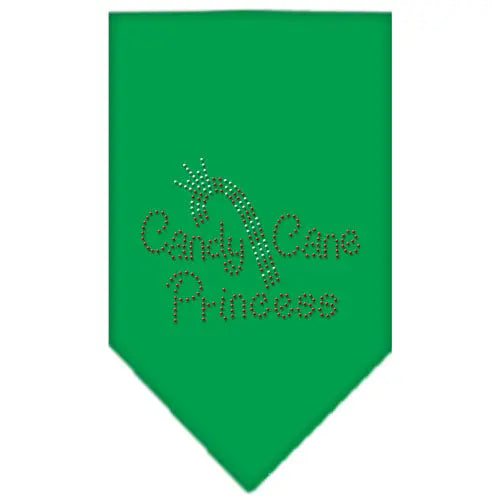 Candy Cane Princess Rhinestone Bandana Emerald Green Small Default Title