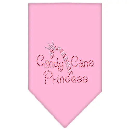 Candy Cane Princess Rhinestone Bandana Light Pink Small Default Title