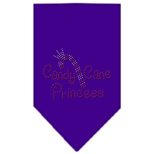 Candy Cane Princess Rhinestone Bandana Purple Small Default Title
