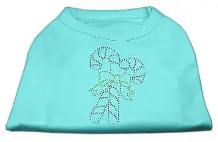 Candy-Cane-Rhinestone-Shirt-Aqua-Xxxl-GreatEagleInc-319806689