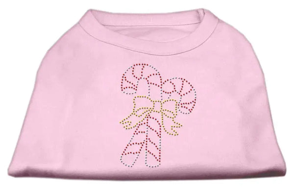 Candy-Cane-Rhinestone-Shirt-Light-Pink-S-GreatEagleInc-319808444