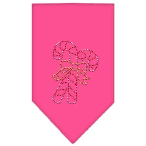 Candy-Canes-Rhinestone-Bandana-Bright-Pink-Small-GreatEagleInc-319058850