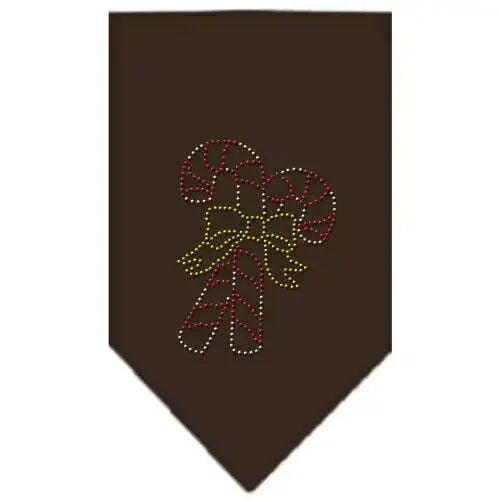 Candy-Canes-Rhinestone-Bandana-Cocoa-Small-GreatEagleInc-319058750
