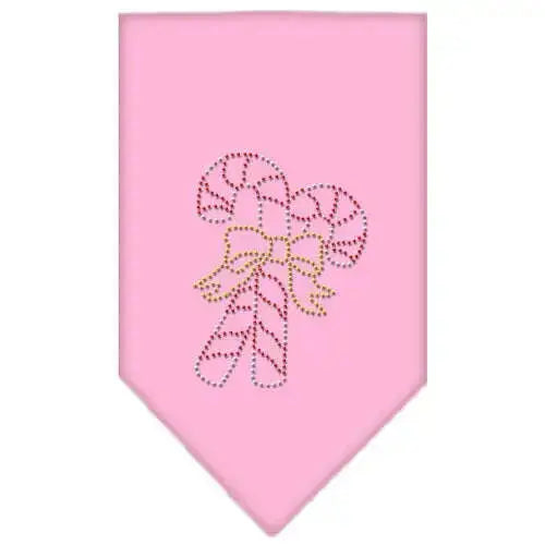 Candy-Canes-Rhinestone-Bandana-Light-Pink-Large-GreatEagleInc-319059050