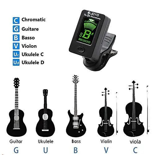Capo Guitar Capo Black with Guitar Tuner Clip-On Tuner for Acoustic Electric Ukulele Guitar and More Music instrument accessories (Tuner+Capo)