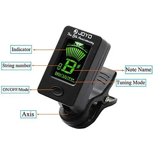 Capo Guitar Capo Black with Guitar Tuner Clip-On Tuner for Acoustic Electric Ukulele Guitar and More Music instrument accessories (Tuner+Capo)