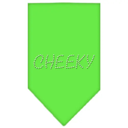 Cheeky Rhinestone Bandana Lime Green Small Default Title