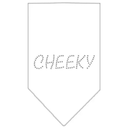 Cheeky Rhinestone Bandana White Small Default Title