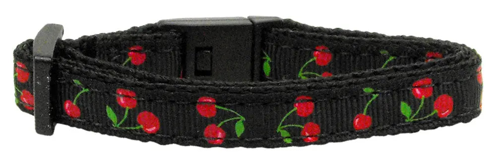 Cherries Nylon Collar Black Cat Safety Default Title