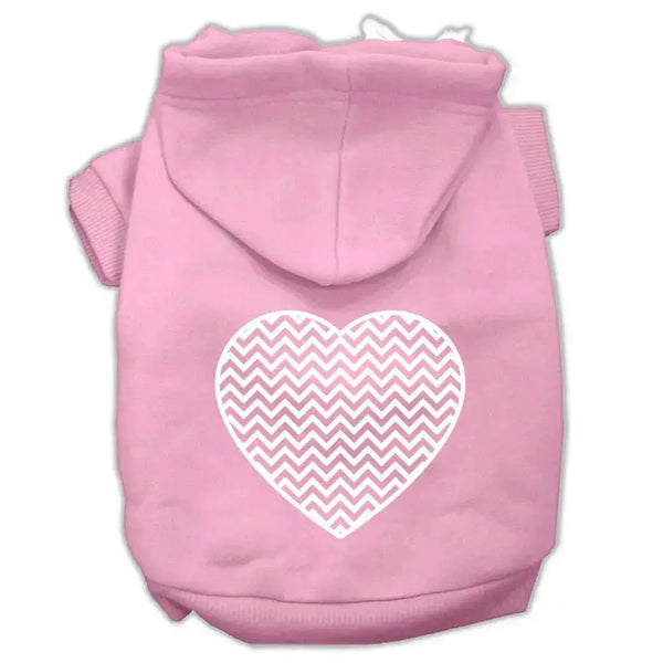 Chevron-Heart-Screen-Print-Dog-Pet-Hoodies-Light-Pink-Size-Xl-GreatEagleInc-333662099