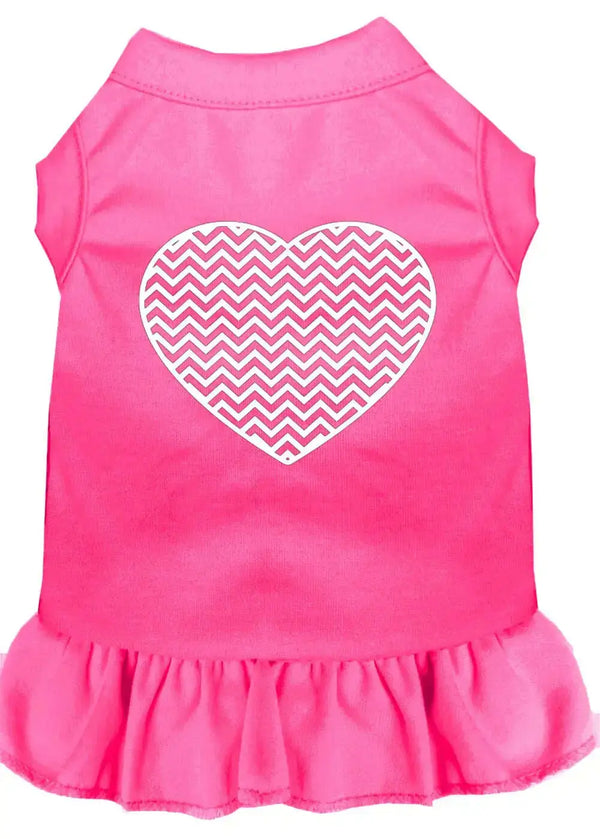 Chevron-Heart-Screen-Print-Dress-Bright-Pink-4x-_22_-GreatEagleInc-318742751