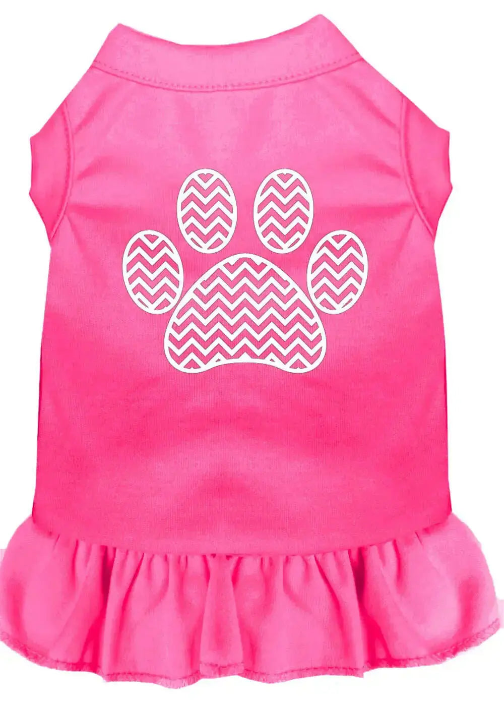 Chevron-Paw-Screen-Print-Dress-Bright-Pink-Sm-GreatEagleInc-333865296