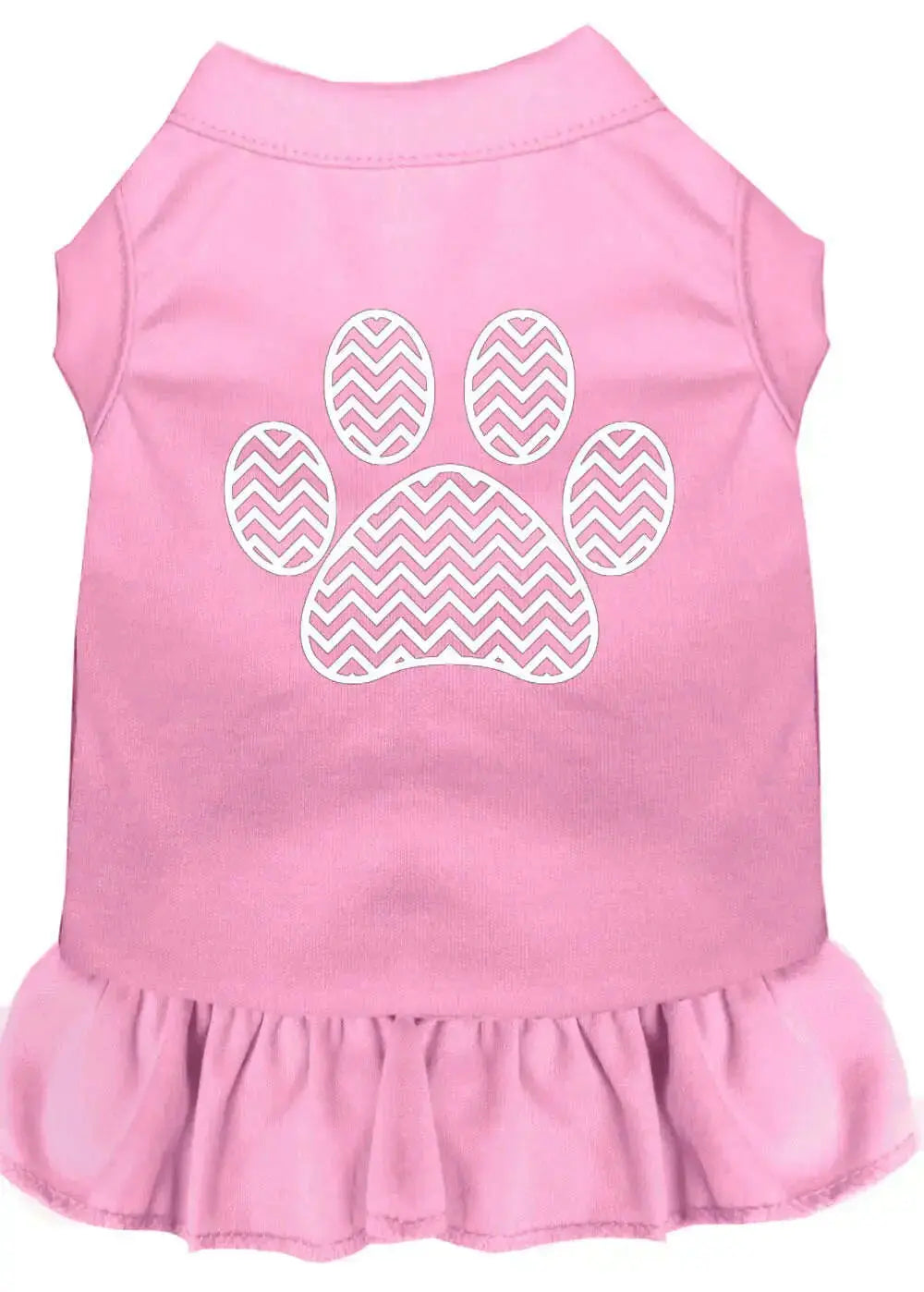 Chevron-Paw-Screen-Print-Dress-Light-Pink-Xxl-GreatEagleInc-333863847