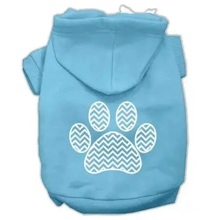 Chevron-Paw-Screen-Print-Pet-Hoodies-Baby-Blue-Size-Xxl-GreatEagleInc-318707958