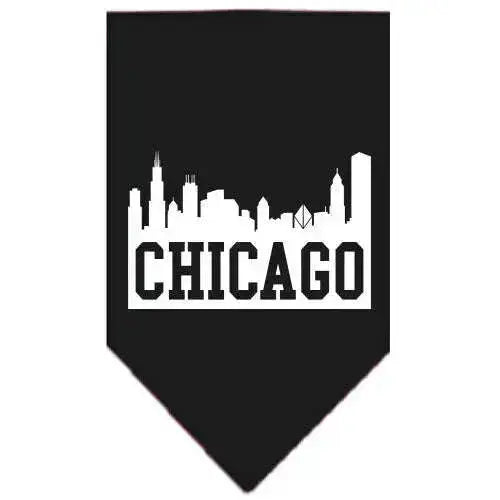 Chicago-Skyline-Screen-Print-Bandana-Black-Small-GreatEagleInc-318958666