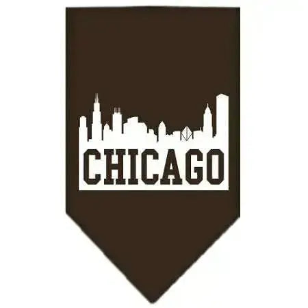 Chicago-Skyline-Screen-Print-Bandana-Cocoa-Large-GreatEagleInc-333914583