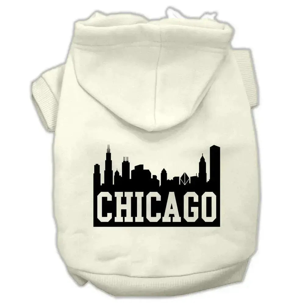 Chicago-Skyline-Screen-Print-Pet-Hoodies-Cream-Size-Xs-GreatEagleInc-319675939