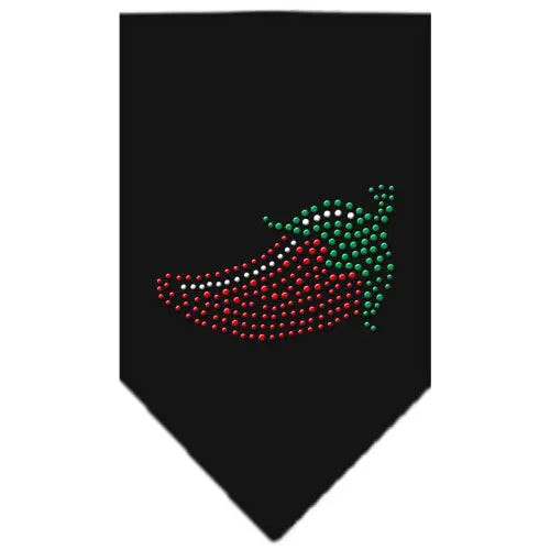 Chili Pepper Rhinestone Bandana Black Small Default Title