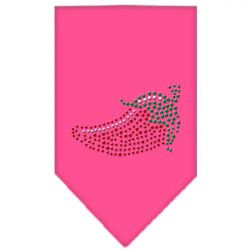 Chili Pepper Rhinestone Bandana Bright Pink Large Default Title