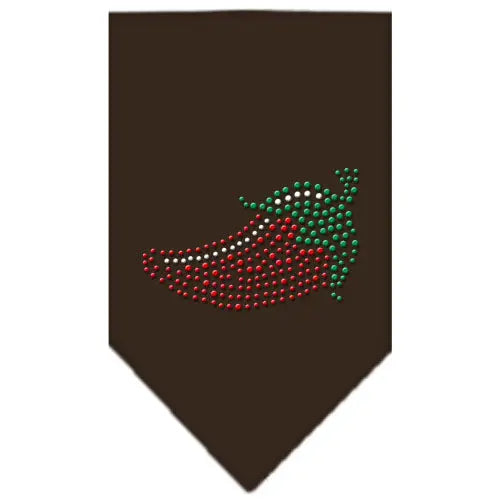 Chili Pepper Rhinestone Bandana Cocoa Small Default Title