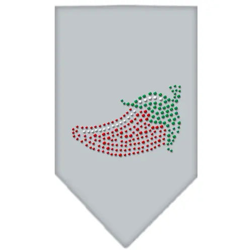 Chili Pepper Rhinestone Bandana Grey Large Default Title