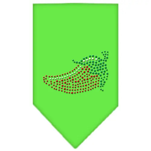 Chili Pepper Rhinestone Bandana Lime Green Small Default Title