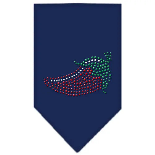 Chili Pepper Rhinestone Bandana Navy Blue Small Default Title