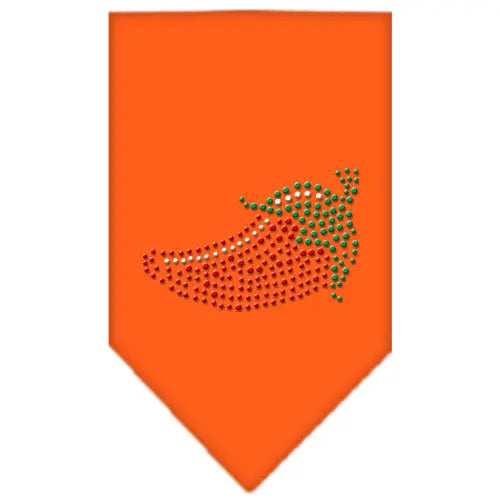 Chili Pepper Rhinestone Bandana Orange Large Default Title
