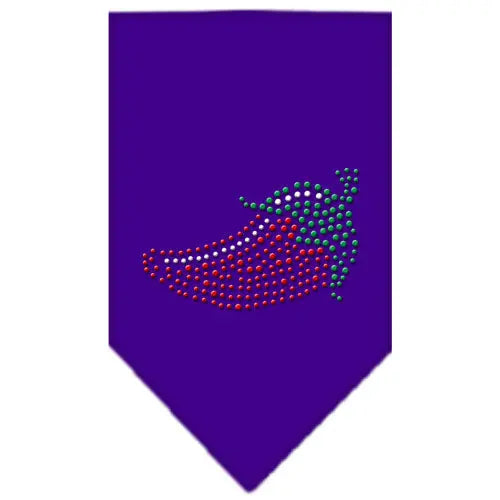 Chili Pepper Rhinestone Bandana Purple Large Default Title
