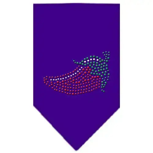 Chili-Pepper-Rhinestone-Bandana-Purple-Small-GreatEagleInc-319324278