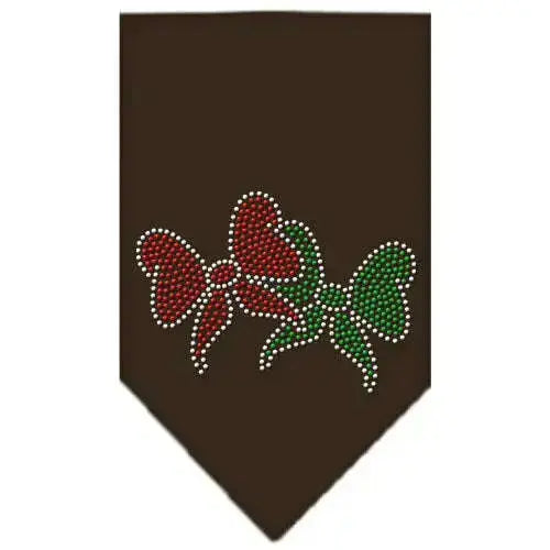 Christmas-Bows-Rhinestone-Bandana-Cocoa-Large-GreatEagleInc-319041649