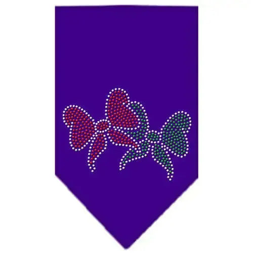 Christmas-Bows-Rhinestone-Bandana-Purple-Large-GreatEagleInc-319041537