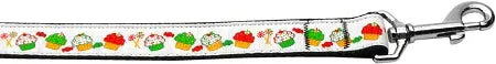 Christmas Cupcakes Nylon Dog Leash 5/8 Inch Wide 6ft Long Default Title