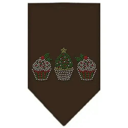 Christmas-Cupcakes-Rhinestone-Bandana-Cocoa-Large-GreatEagleInc-319318520